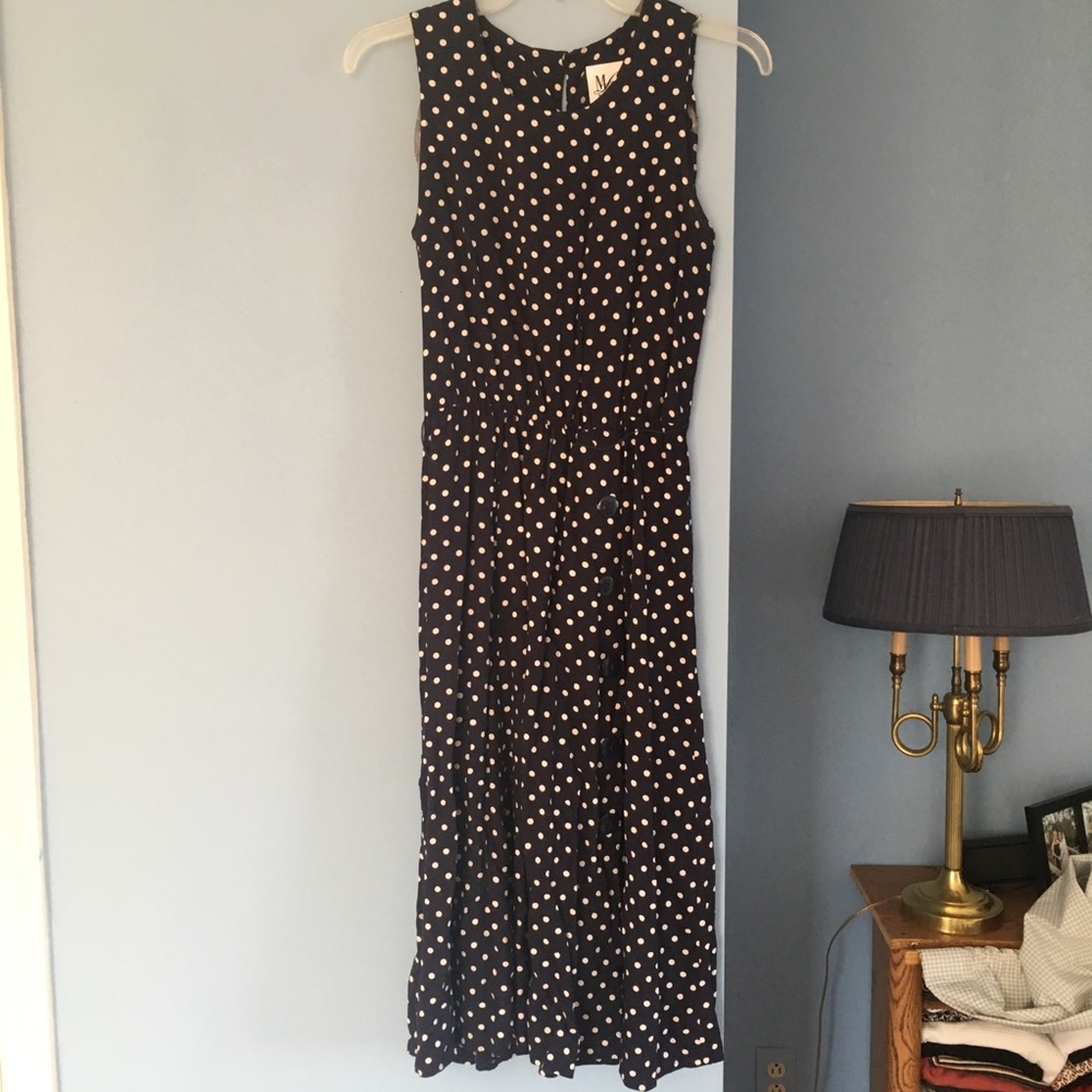 Vintage polka dot midi dress